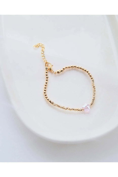 Heliophilia Silver Pulsera de Latón y Circonio Dorado